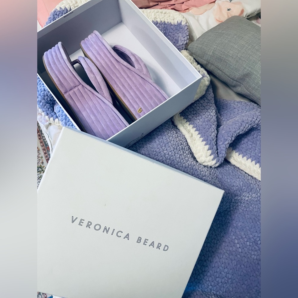 Veronica Beard Genius Lavender Platform Sandals